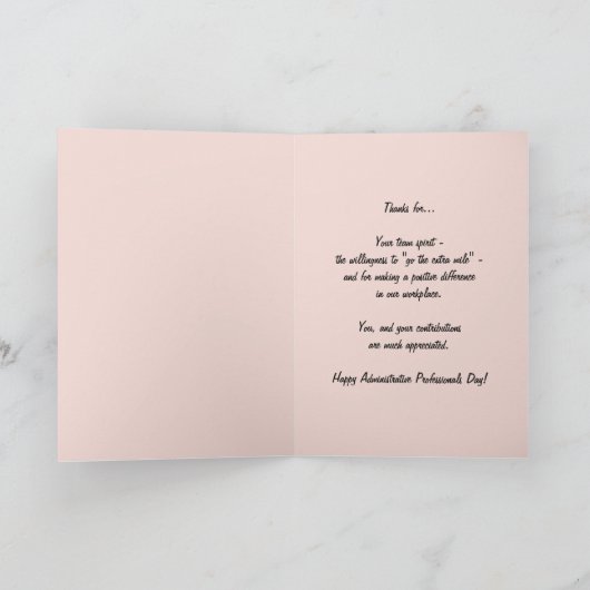 THANK YOU管理プロフェッショナルデイココア サンキューカード (内部)