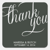 Thank You結婚式用シール(square) スクエアシール (正面)