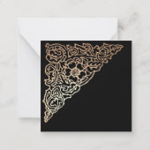 Thank You'結婚'sカスタム Photo金ゴールドブラックカード ノートカード (裏面)