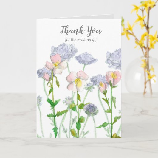 Thank You'結婚s Gift春の花 カード (黄色い花)