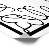 Thank you'結婚's sign Black & White ポスター (角)