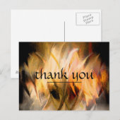 Thank You'結婚's water color's 絵画 canvas Fire ポストカード (正面/裏面)