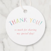 THANK YOU虹の文字パステルかわいらしカラー フェイバータグ (裏面)