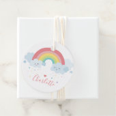 THANK YOU虹の文字パステルかわいらしカラー フェイバータグ (インサイチュ)