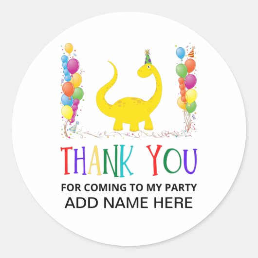 Thank You誕生日 ラウンドシール (正面)
