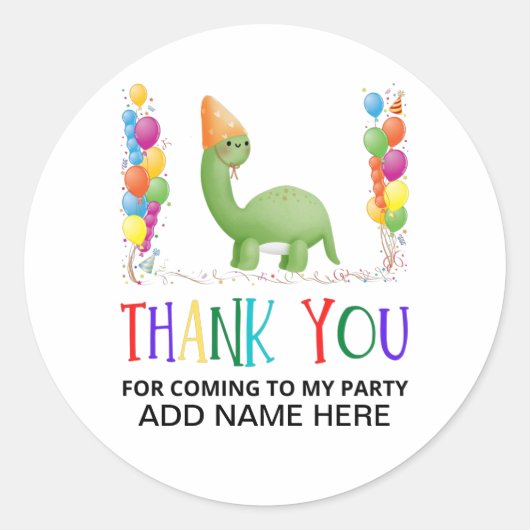 Thank You誕生日 ラウンドシール (正面)