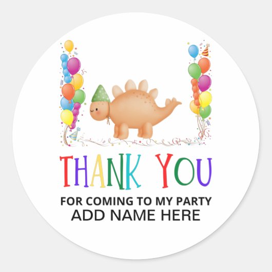 Thank You誕生日 ラウンドシール (正面)