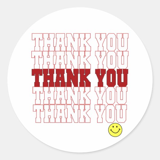 Thank You買い物袋 ラウンドシール (正面)