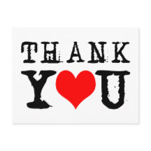 Thank You赤いハートのカスタマイズ