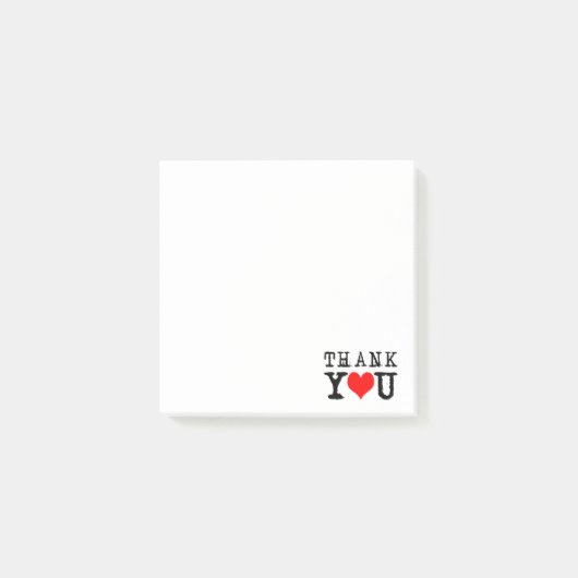 Thank You赤いハート ポストイット (正面)