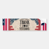 Thank You退役軍人バンパーステッカー バンパーステッカー (正面)