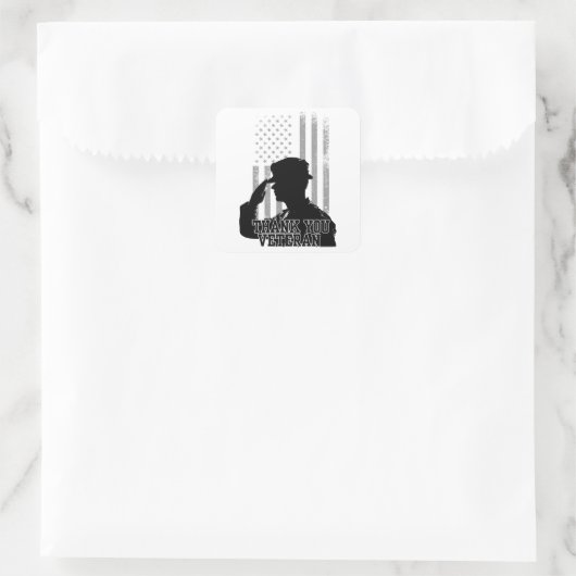 Thank You退役軍人 スクエアシール (バッグ)