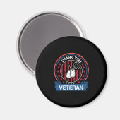Thank You退役軍人 | 愛国的軍隊献上品 マグネット (正面/裏面)