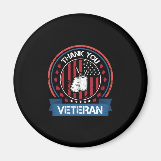 Thank You退役軍人 | 愛国的軍隊献上品 マグネット (正面)