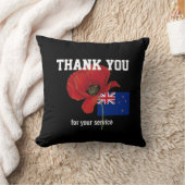 THANK YOU退役軍人SERVICEMEN POPPY NEW ZALAND クッション (ブランケット)