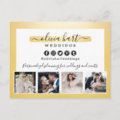 Thank You金ゴールドミニマリストマーケティング写真 ポストカード (裏面)