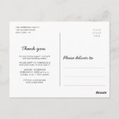 THANK YOU | おしゃれな手書き文字の誕生報告 ポストカード (裏面)