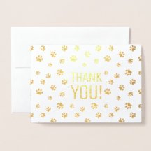 Thank You | アニマルパウプリント ゴールド