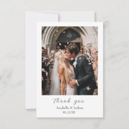 Thank you カスタム Photoの結婚カード サンキューカード