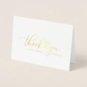 THANK YOU | ゴールド箔押しの誕生お知らせ 箔カード (正面)