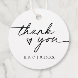 Thank You シンプル手書きハート結婚's フェイバータグ