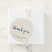 Thank You シンプル無地の Colorアイボリー結婚s フェイバータグ (インサイチュ)