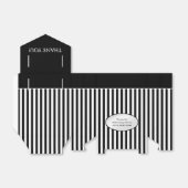 Thank You – ブラック/ホワイトのシンプルパタストライプーン フェイバーボックス (折り畳みなし)