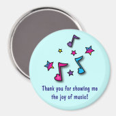 Thank You:ミュージック先生ノートとスター マグネット (正面/裏面)
