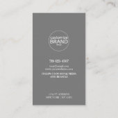 Thank You モダン Logo Gray Business Discount Card ロイヤリティカード (裏面)