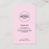 Thank You モダン Logo Pink Business Discount Card ロイヤリティカード (裏面)