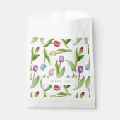 Thank You モダン Tulipカラフルフローラ フェイバーバッグ (正面)