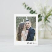 Thank You モダン Vertical Photo結婚's ポストカード (スタンド正面)