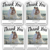 Thank You モダン's Photo 結婚 Black Vinyl シール (正面)