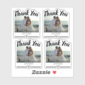 Thank You モダン's Photo 結婚 Black Vinyl シール (シート)