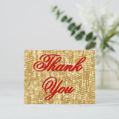 Thank You – 世界のすべての金ゴールド ポストカード (スタンド正面)