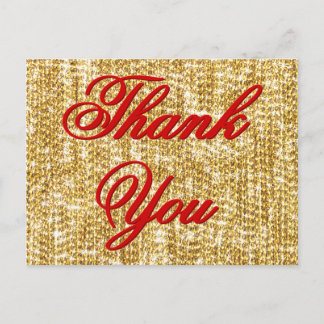 Thank You – 世界のすべての金ゴールド ポストカード
