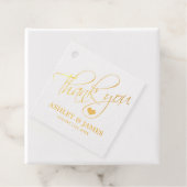 THANK YOU 実在 White Gold Foilハート結婚s フェイバータグ (箱)