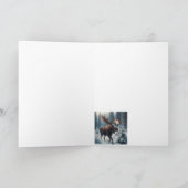 Thank you 感謝してい Moose Animal Wildlife自然アート カード (内部)