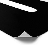 Thank You 数々の Languages Company White on Black ポスター (角)