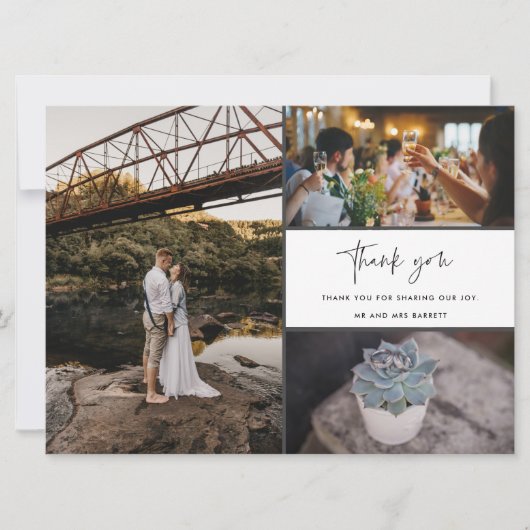 Thank You 数々の Photo Collage結婚's (正面)