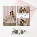 Thank You 数々の Photo Collage結婚's<br><div class="desc">このフォトコラージュの素晴らしサンキューカードで数々のあなたの愛と結婚感謝を示す。結婚式の日から自分の瞬間を強調したいカップル向けに設計されたカードお気に入りのは、胸の高いメッセージとあなたの名前を組み合わせ、前面に3つの大切な写真のコラージュを備えている。カードの背面にはフルブリード写真が用意されており、特別な日のエッセンスを取り込んだ息をのむようなディスプレイを作り出す。友人や家族に対する感謝の気持ちを持ち結婚つつ表現、自分の魔法を再現するのに最適な方法だ。愛感謝していする人の間に与えは、スタイルであなたの結婚式の日の喜びをキャプチャする美しい記念品を言いなさい。</div>