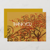 Thank You – 木の渦巻きハート ポストカード (正面/裏面)