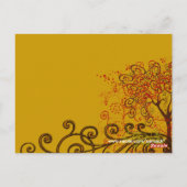 Thank You – 木の渦巻きハート ポストカード (裏面)