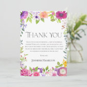Thank you | 水彩花嫁シャワー 招待状 (スタンド正面)