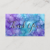 Thank You 水彩 ビジネス インスタグラム QRコード 割引カード (裏面)