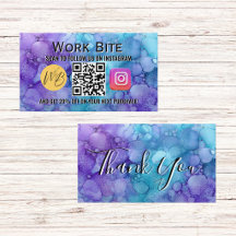 Thank You 水彩 ビジネス インスタグラム QRコード
