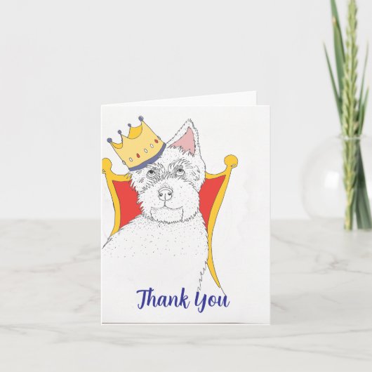 Thank You 王室の Terrier サンキューカード (正面)