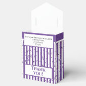Thank You – 紫/白のパタシンプルーンストライプ フェイバーボックス (オープン)