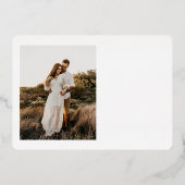 Thank You 結婚's Photo Foil 実在 Headline 箔招待状 (裏面)