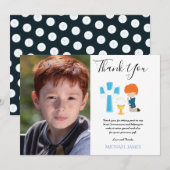 THANK YOU 1st Communion PHOTO CARD BOY RED HAIR サンキューカード (正面/裏面)